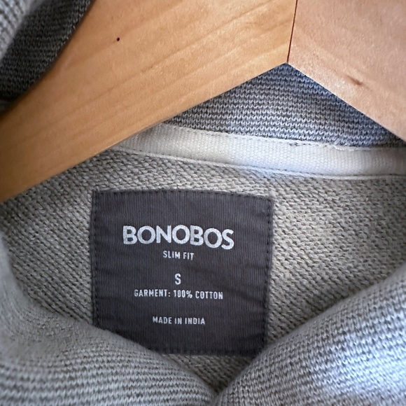 Bonobos Slim Fit Shawl Collar Pullover Sweater Men's Small - Heather Grey - Picture 5 of 5